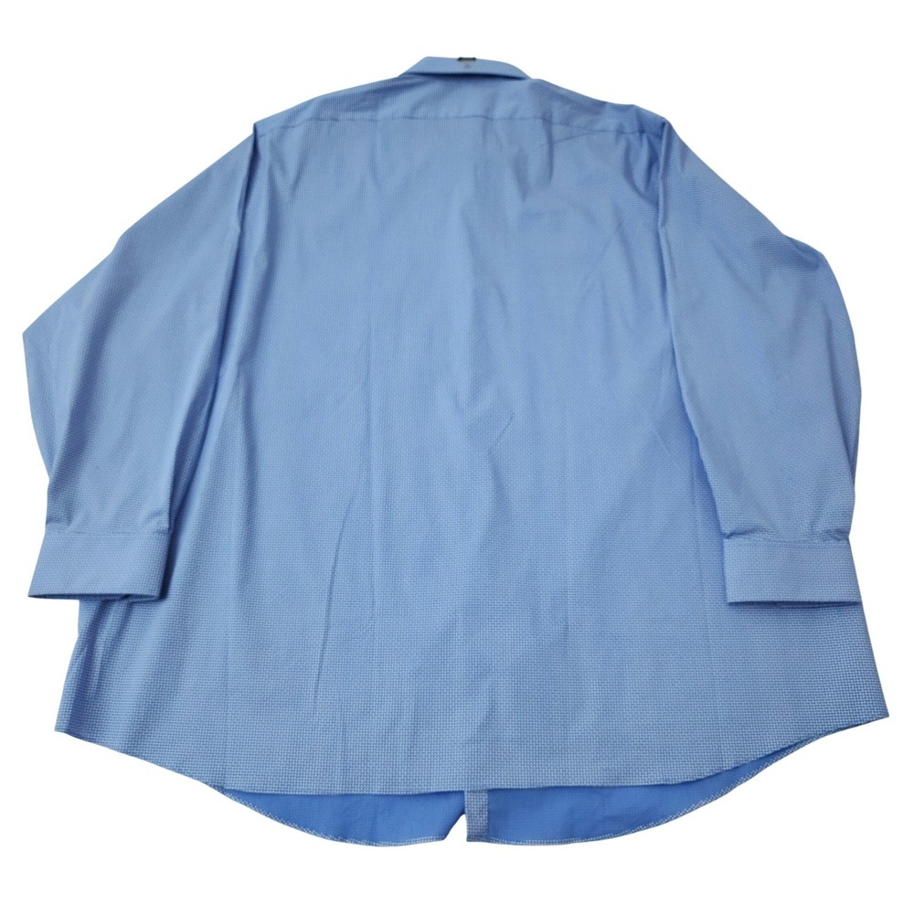 Van Heusen Flex Big Fit Mens Dress Shirt Blue Geometric Stretch Long Sleeve NEW - Picture 12 of 12